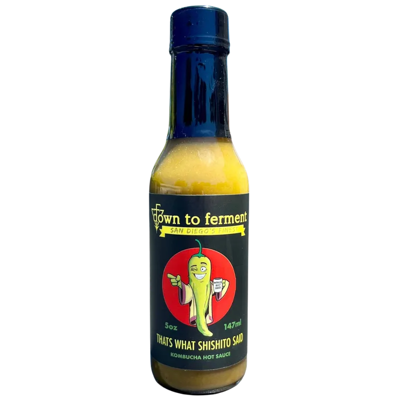 Down to Ferment That’s What Shishito Said Hot Sauce hot sauce bottle