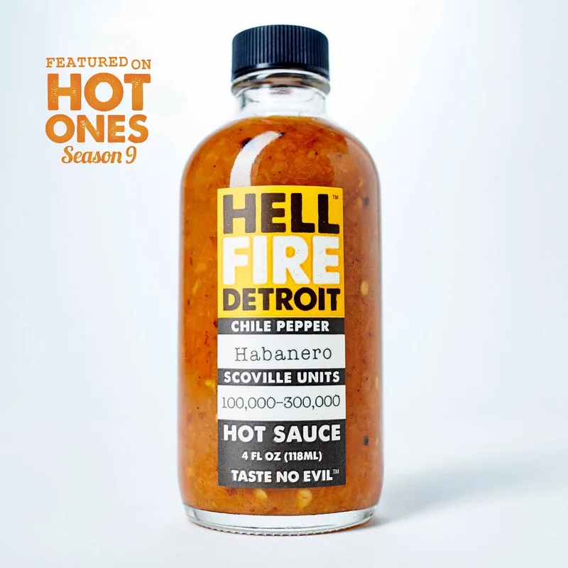 Hell Fire Detroit Habanero Hot Sauce