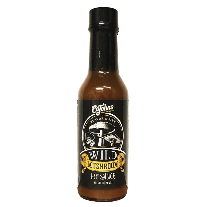 CaJohns Wild Mushroom Hot Sauce by CaJohns Fiery Foods Co. hot sauce bottle