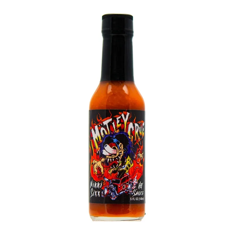 Motley Crue Nikki Sixx Hot Sauce hot sauce bottle