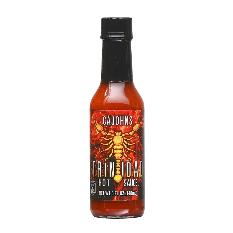CaJohns Trinidad Scorpion Hot Sauce by CaJohns Fiery Foods Co. hot sauce bottle