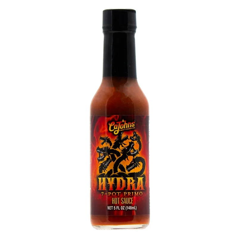 CaJohns Hydra 7-Pot Primo Hot Sauce by CaJohns Fiery Foods Co. hot sauce bottle