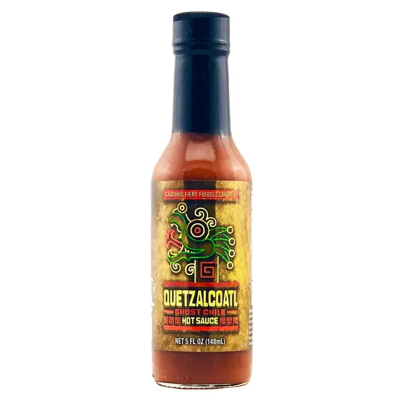 CaJohns Quetzalcoatl Ghost Chile Hot Sauce by CaJohns Fiery Foods Co. hot sauce bottle