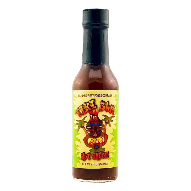 CaJohns Tiki Bar Hot Sauce Mild by CaJohns Fiery Foods Co. hot sauce bottle