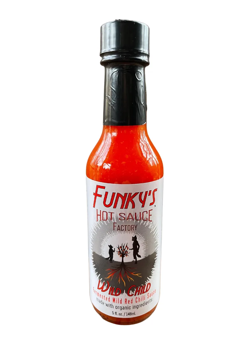 Funky's Wild Child Hot Sauce by Funky's Hot Sauce Factory hot sauce bottle