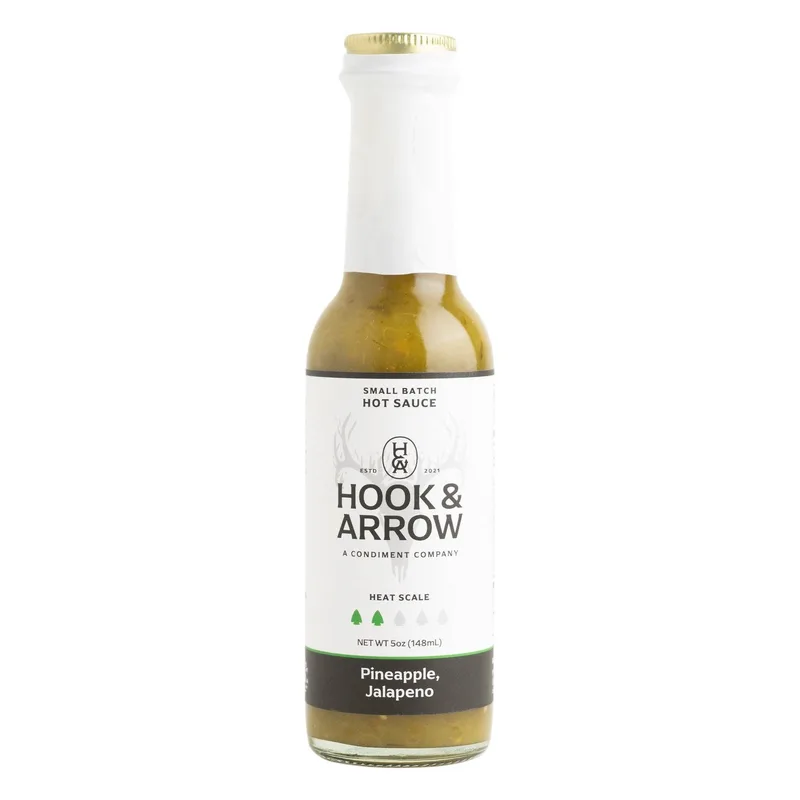 Hook & Arrow Pineapple, Jalapeno Hot Sauce hot sauce bottle