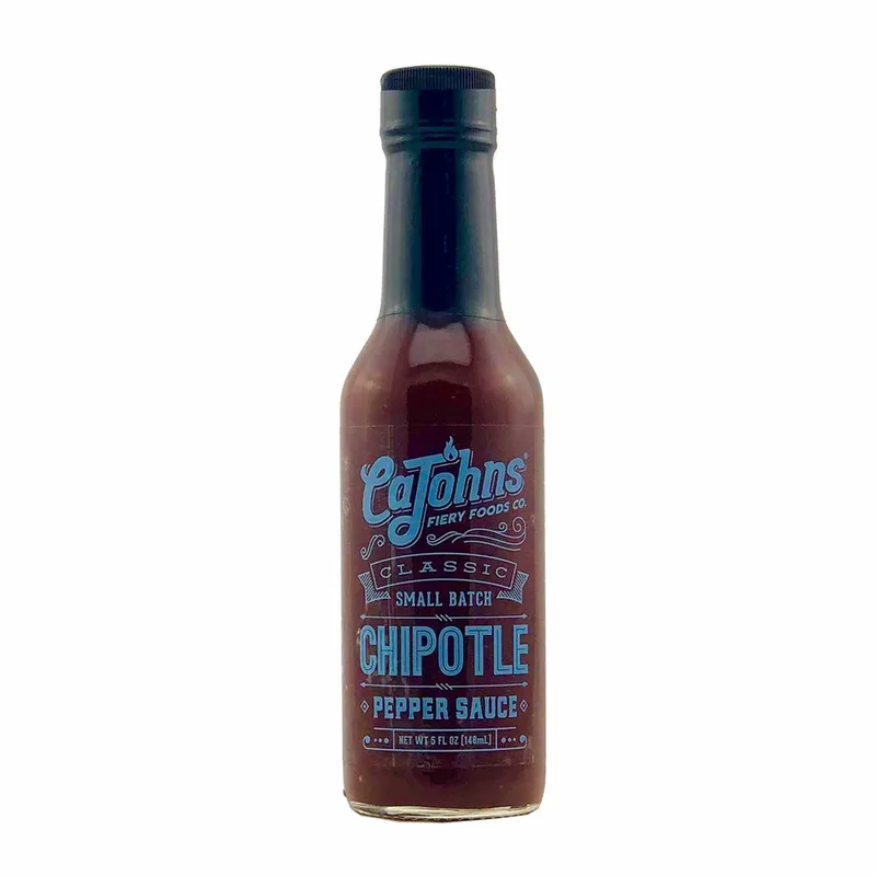 Cajohns Classic Chipotle Pepper Sauce by CaJohns Fiery Foods Co. hot sauce bottle