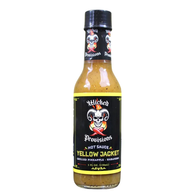 Wicked Provisions Yellow Jacket Hot Sauce hot sauce bottle