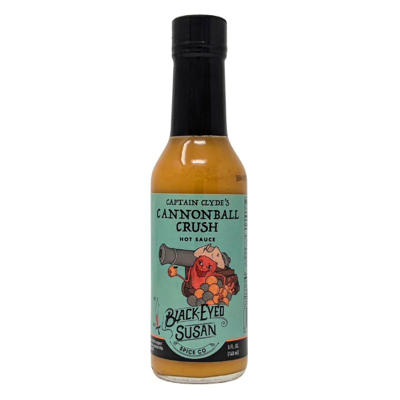 Black Eyed Susan Captain Clyde's Cannonball Crush Hot Sauce hot sauce bottle
