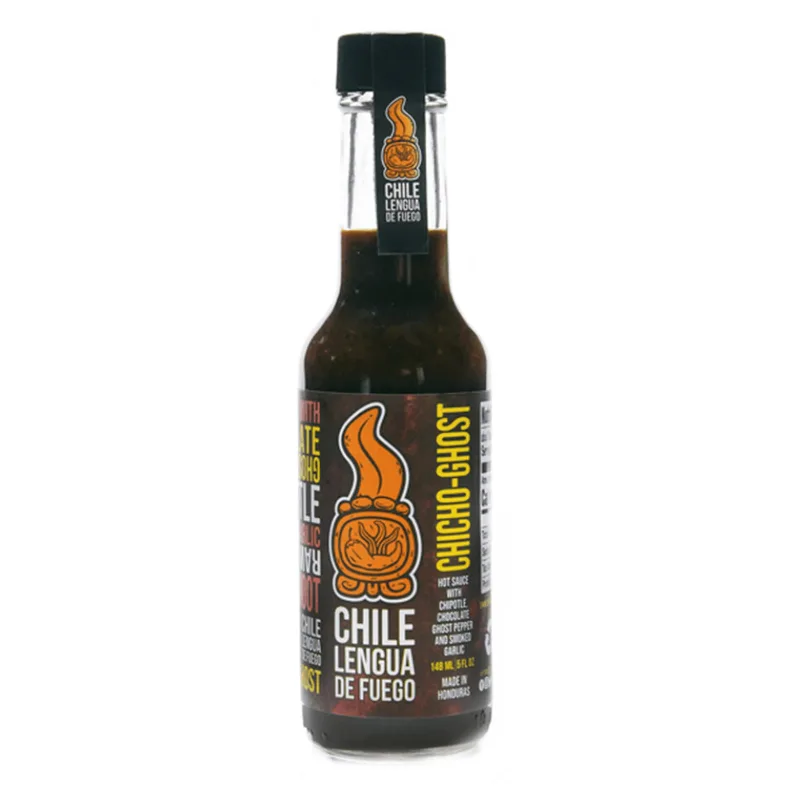 Chile Lengua De Fuego Chicho Ghost Hot Sauce hot sauce bottle