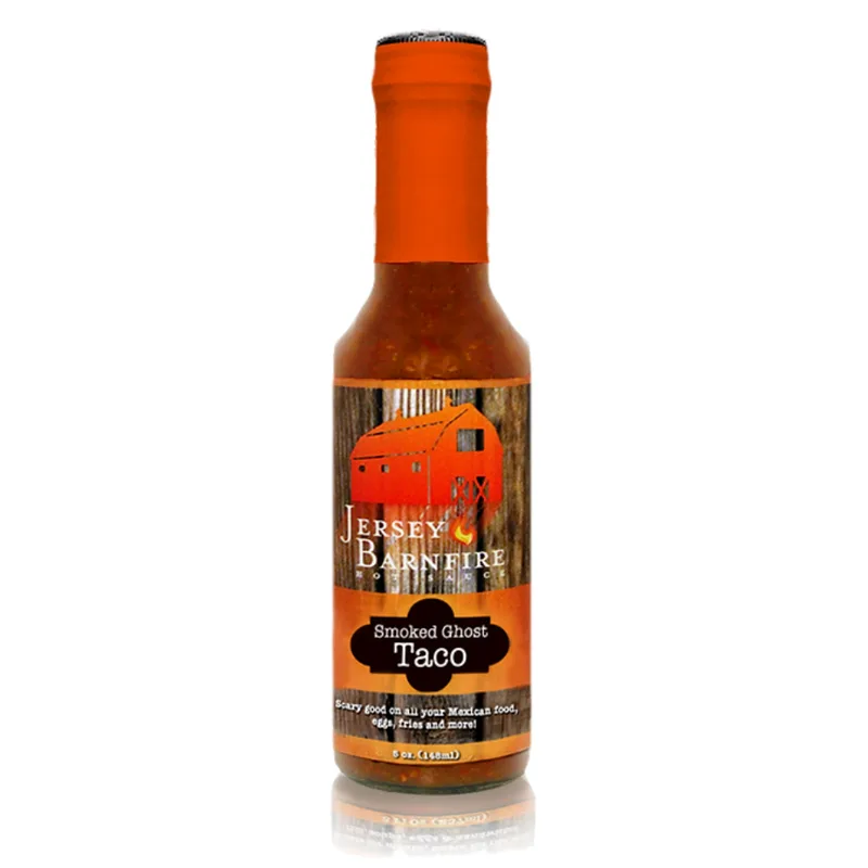 Jersey Barnfire Smoked Ghost Taco Hot Sauce hot sauce bottle