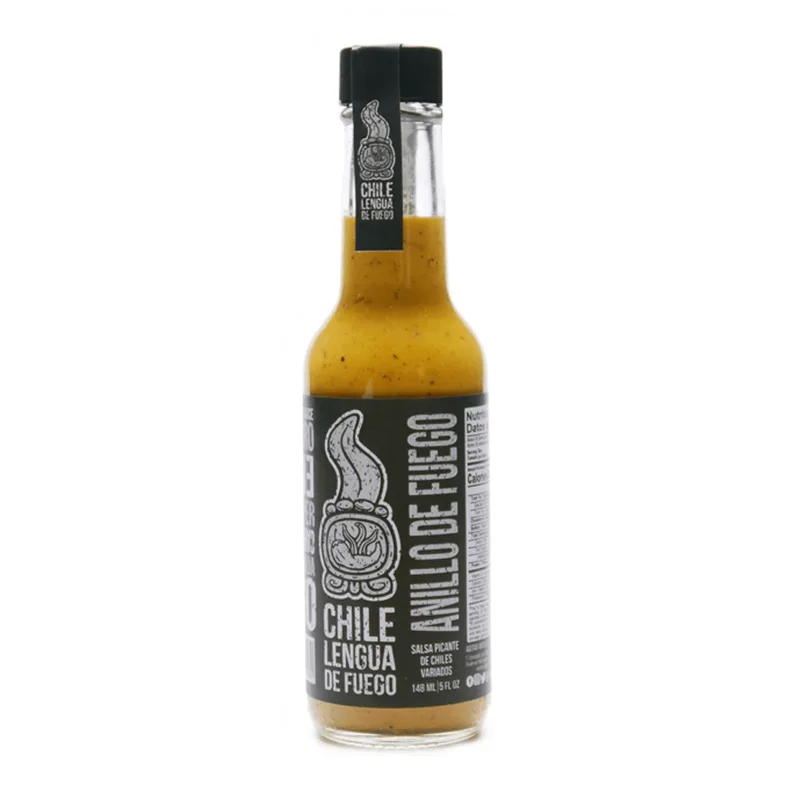 Chile Lengua De Fuego Anillo De Fuego Hot Sauce hot sauce bottle