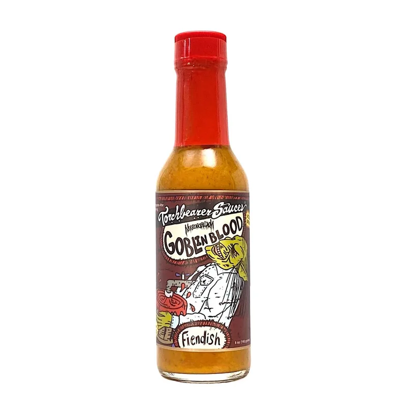 Torchbearer Nekrogoblikon's Goblin Blood Hot Sauce by TorchBearer Sauces hot sauce bottle