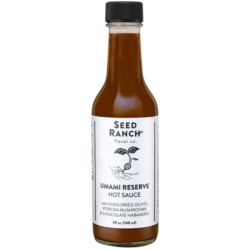 Seed Ranch Umami Reserve Hot Sauce by Seed Ranch Flavor Co hot sauce bottle