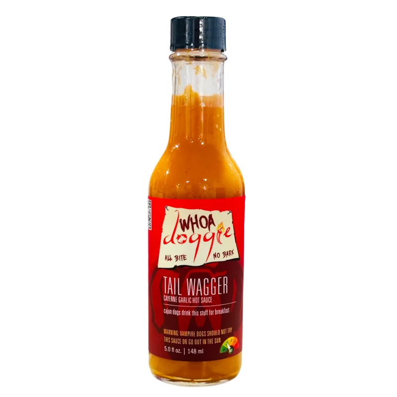 Whoa Doggie Tail Wagger Hot Sauce hot sauce bottle