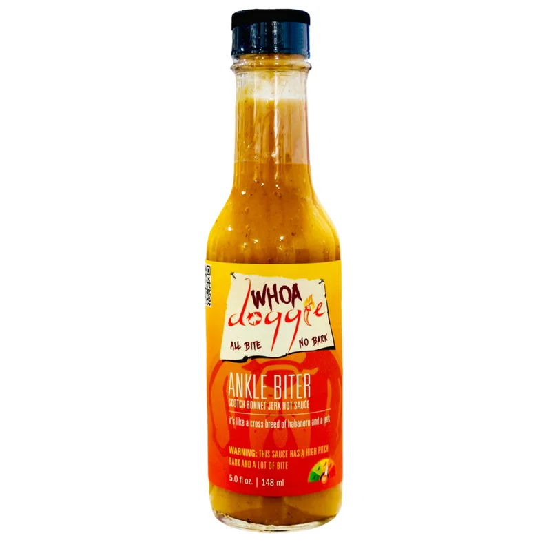 Whoa Doggie Ankle Biter Hot Sauce hot sauce bottle