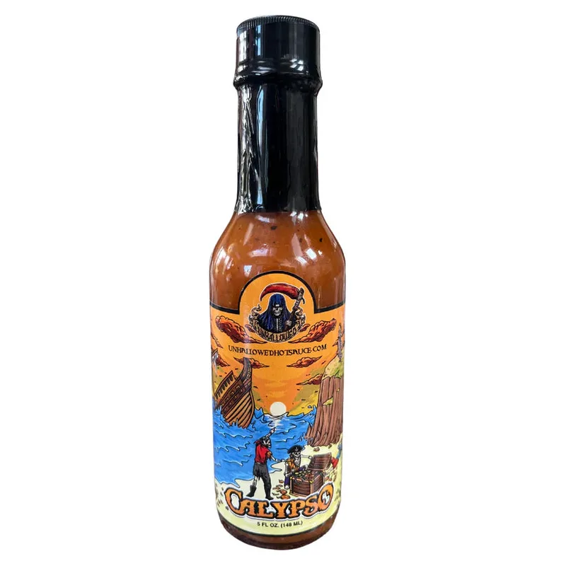 Unhallowed Calypso - Caribbean Jerk Hot Sauce by Unhallowed Hot Sauce hot sauce bottle