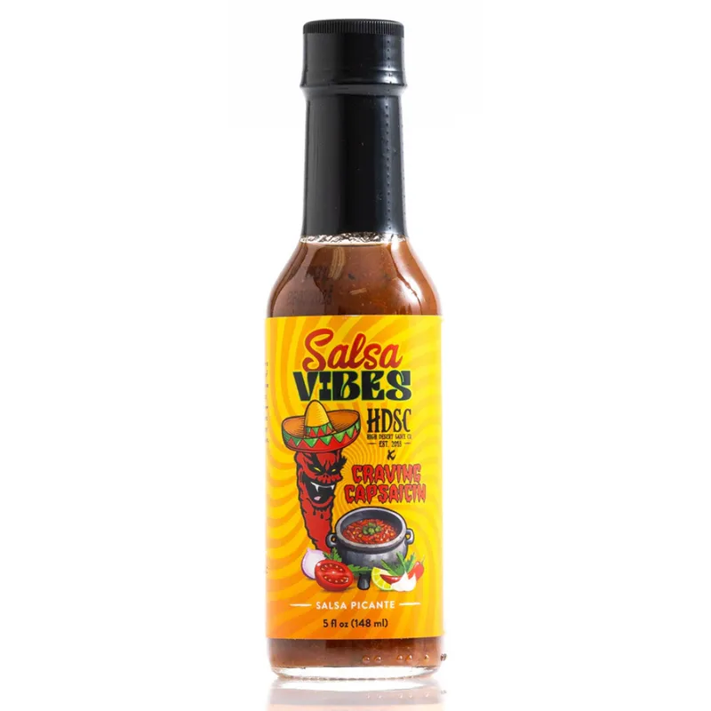 High Desert x Craving Capsaicin Salsa Vibes Hot Sauce by High Desert Sauce Co. hot sauce bottle