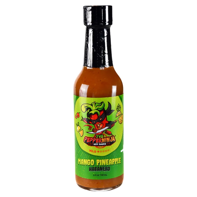Pepper Ninja Mango Pineapple Habanero Hot Sauce by The Pepper Ninja hot sauce bottle