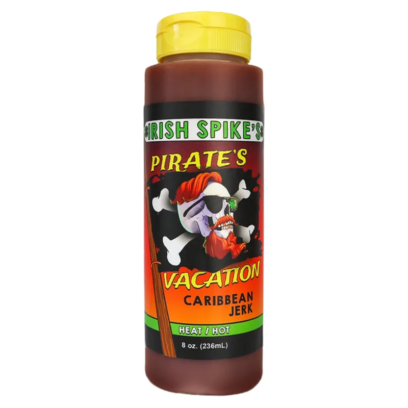 Irish Spike's Pirate's Vacation - Spicy Caribbean Jerk Hot Sauce by Irish Spike's Unique Hot Sauces hot sauce bottle