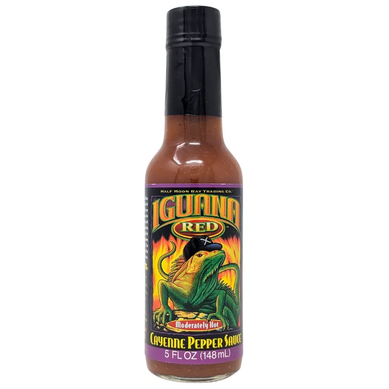 Half Moon Bay Iguana Red Cayenne Pepper Sauce by Half Moon Bay Trading Co. hot sauce bottle