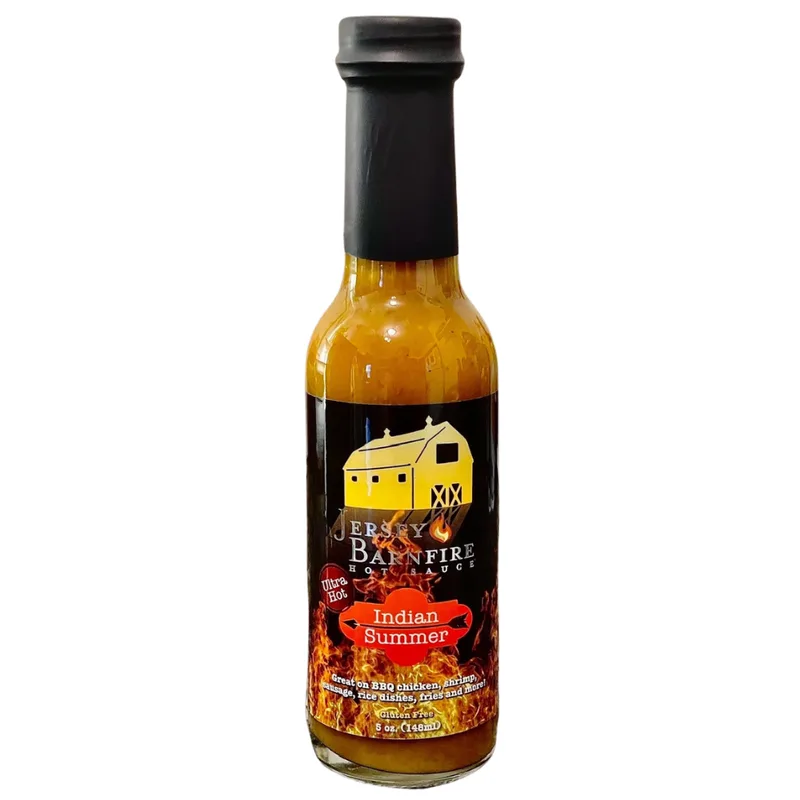 Jersey Barnfire ULTRA HOT Indian Summer Hot Sauce hot sauce bottle