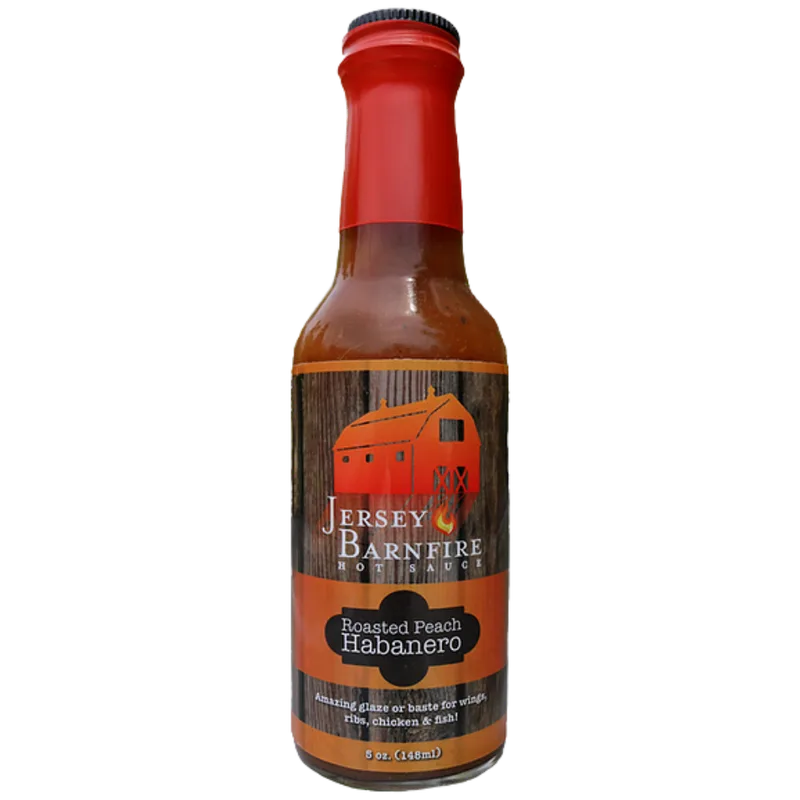 Jersey Barnfire Roasted Peach Habanero Hot Sauce hot sauce bottle