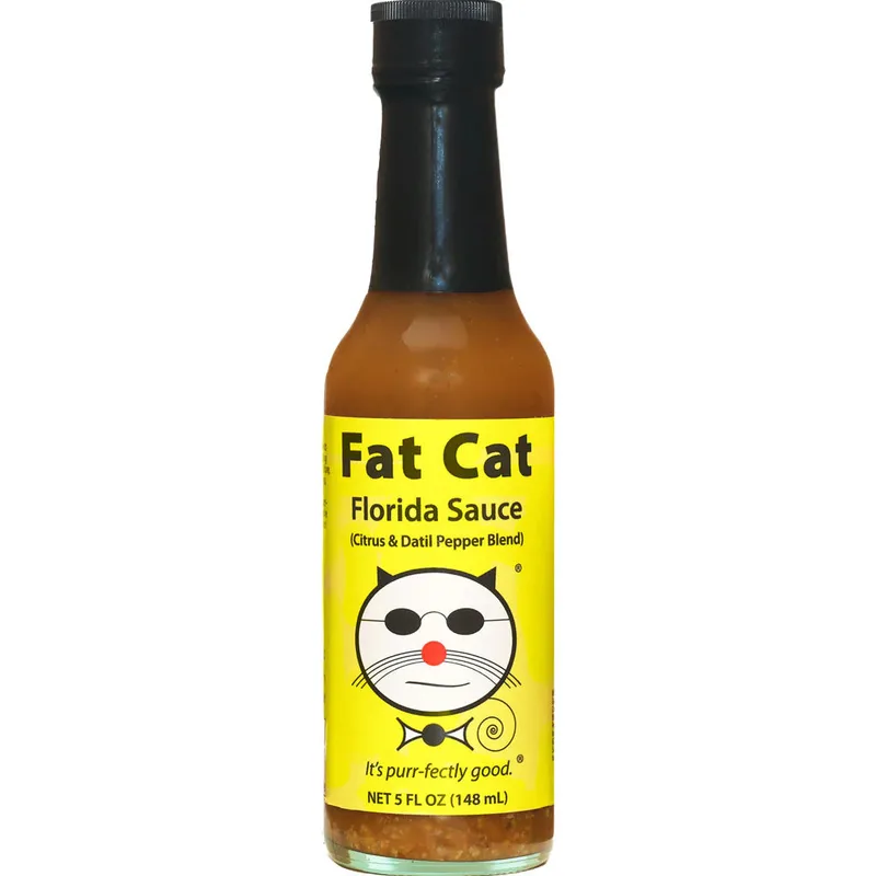 Fat Cat Florida Sauce - Citrus & Datil Pepper Blend Hot Sauce hot sauce bottle