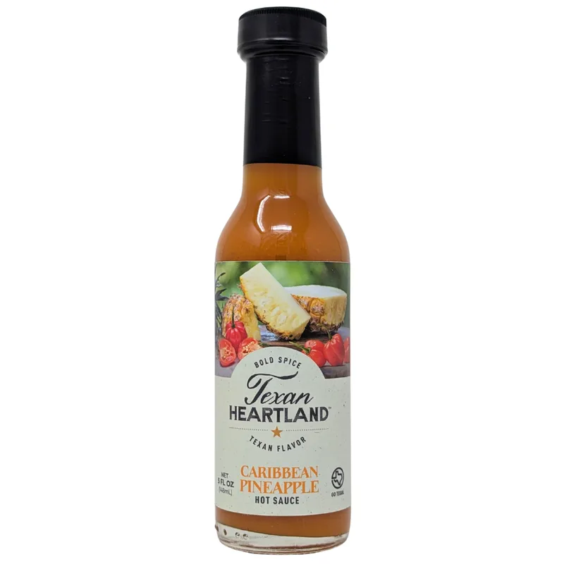 Texan Heartland Caribbean Pineapple Hot Sauce hot sauce bottle