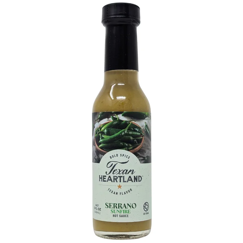 Texan Heartland Serrano Sunfire Hot Sauce hot sauce bottle