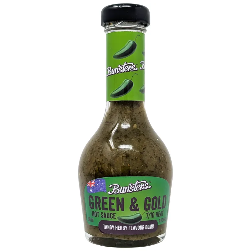 Bunsters Green & Gold Hot Sauce