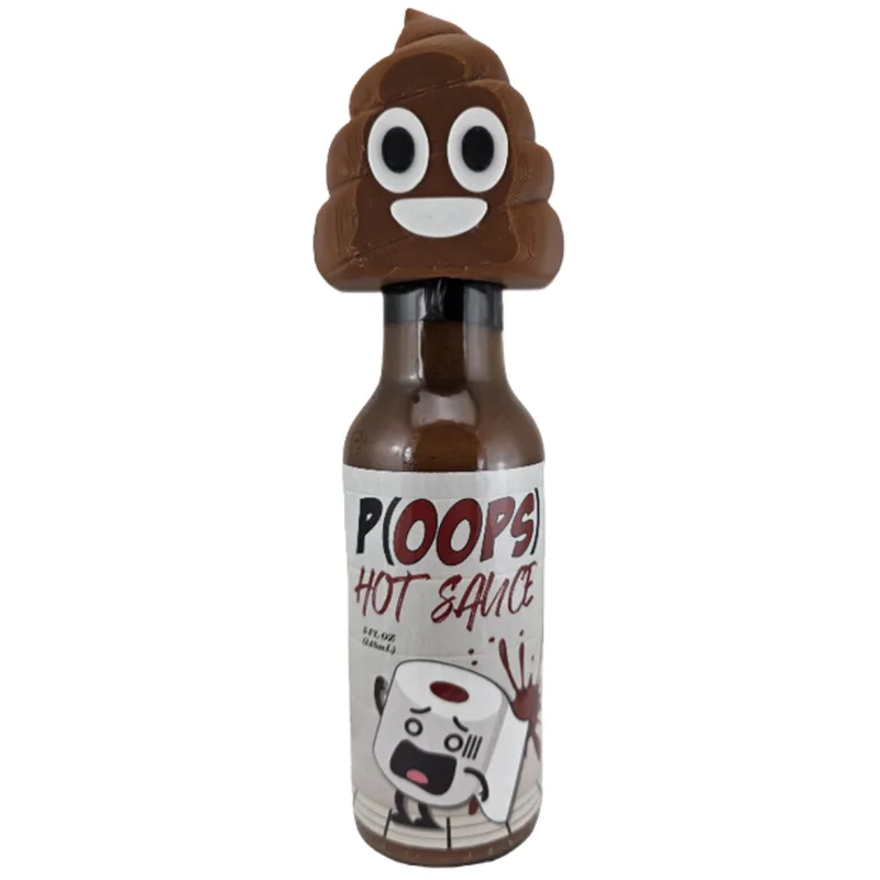 United Sauces P(OOPS) Hot Sauce with Poop Emoji