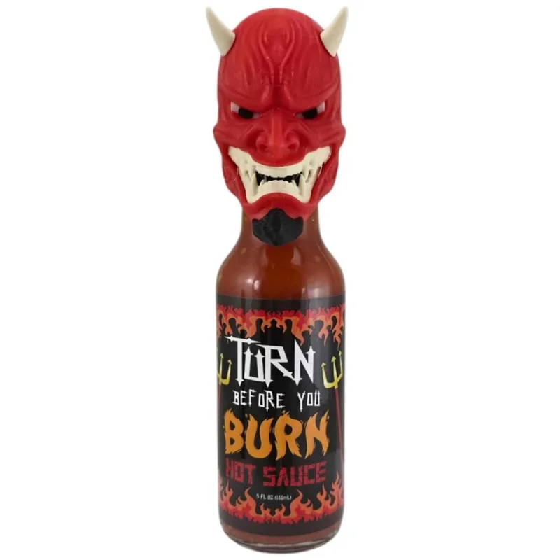 United Sauces Turn Before You Burn Hot Sauce with Devil Head