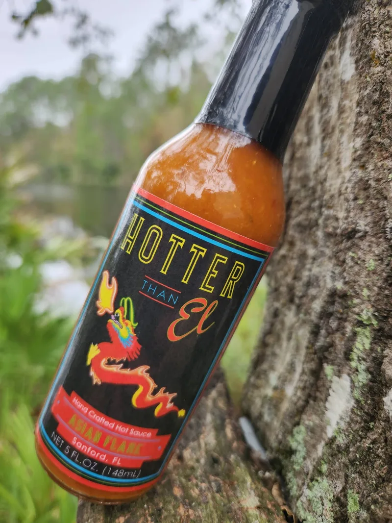 Hotter than El Asian Flare Hot Sauce hot sauce bottle