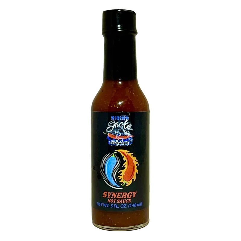 Rising Smoke Synergy Hot Sauce by Rising Smoke Sauceworks hot sauce bottle
