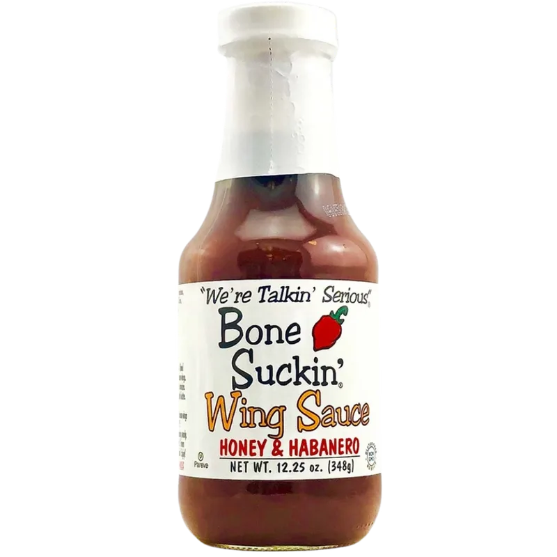 Bone Suckin' Honey & Habanero Wing Sauce by Bone Suckin' Sauce hot sauce bottle
