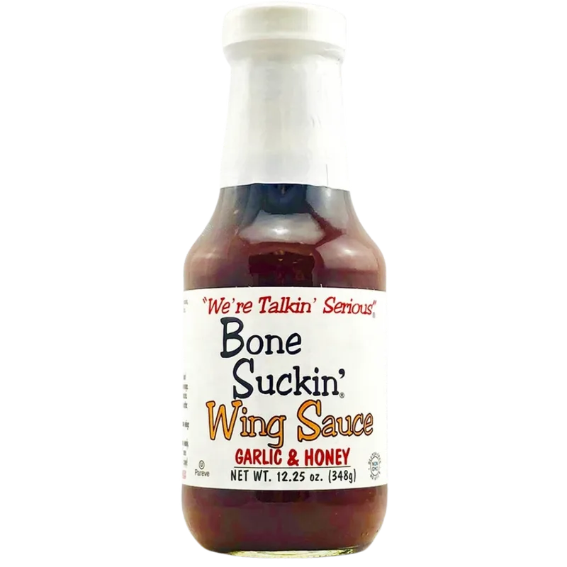 Bone Suckin' Garlic & Honey Wing Sauce by Bone Suckin' Sauce hot sauce bottle