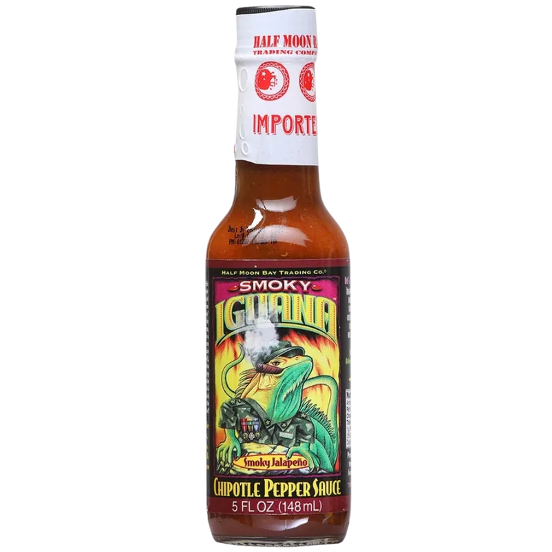 Half Moon Bay Smoky Iguana Chipotle Pepper Sauce by Half Moon Bay Trading Co. hot sauce bottle