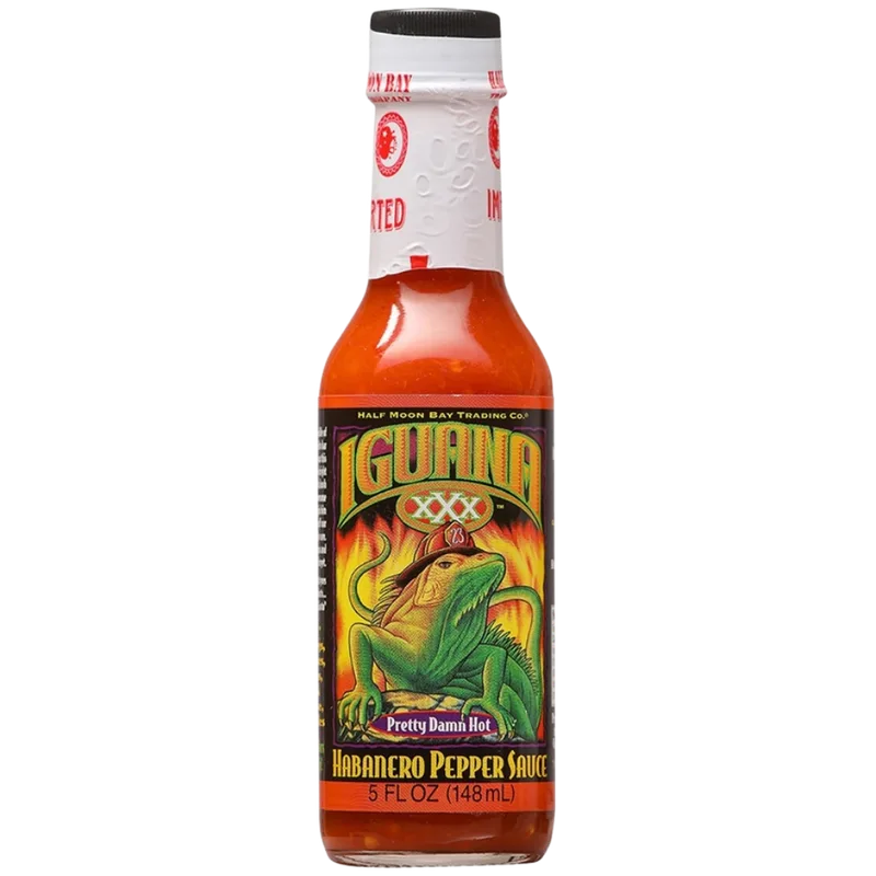 Half Moon Bay XXX Habanero Pepper Sauce by Half Moon Bay Trading Co. hot sauce bottle