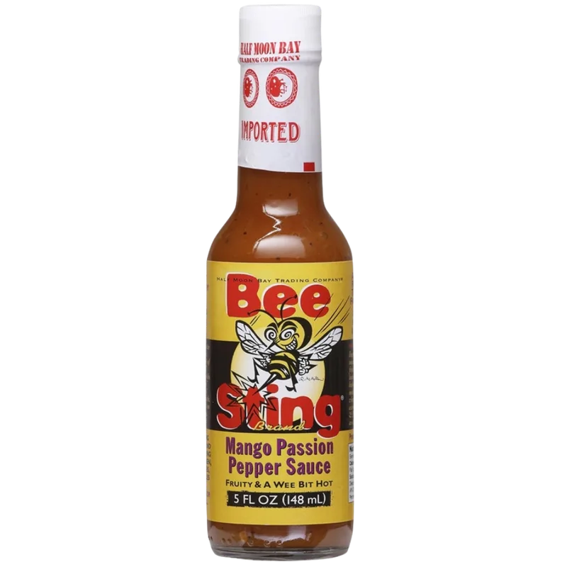 Bee Sting Mango Passion Pepper Sauce by Bee Sting Hot Sauce hot sauce bottle