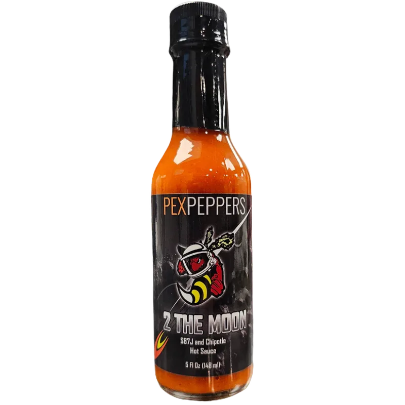PexPeppers 2 The Moon SB7J Hot Sauce hot sauce bottle