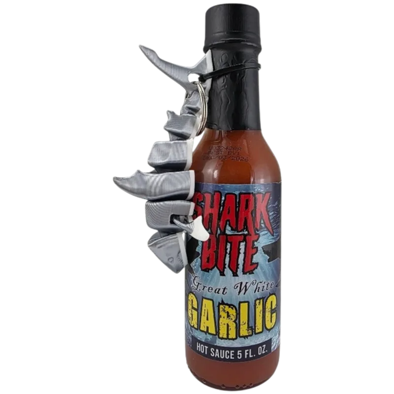 United Sauces Shark Bite Great White Garlic Hot Sauce