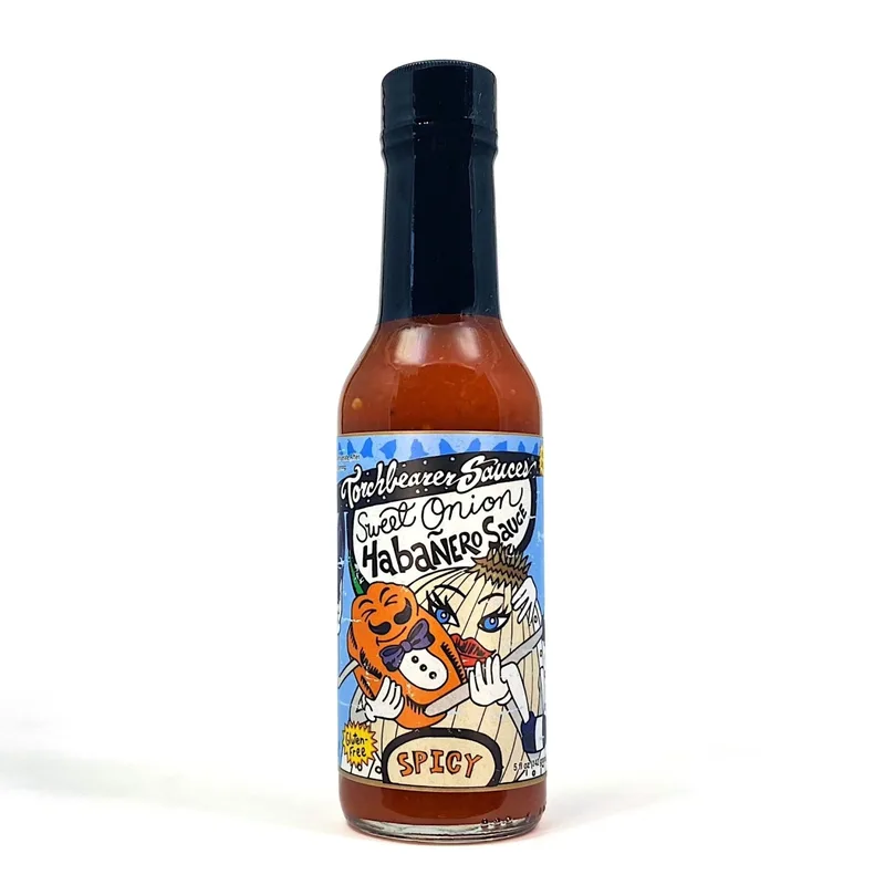 Sweet Onion Habanero by Torchbearer Sauces hot sauce bottle